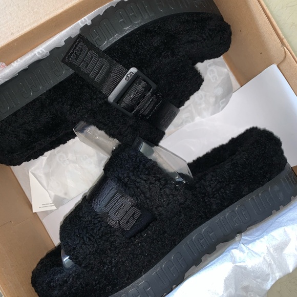 FIRM PRICE‼️UGG Fluffita Sheepskin Slide Sandals - Picture 3 of 5